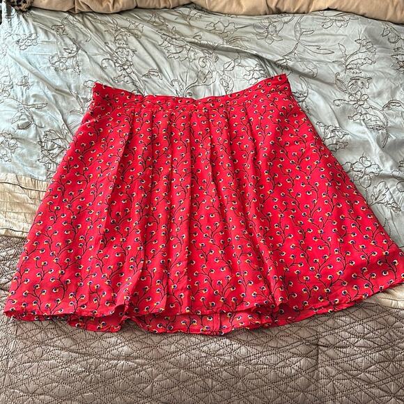 Old Navy | Red Floral Mini Skirt with elastic waist Size M - Picture 1 of 8